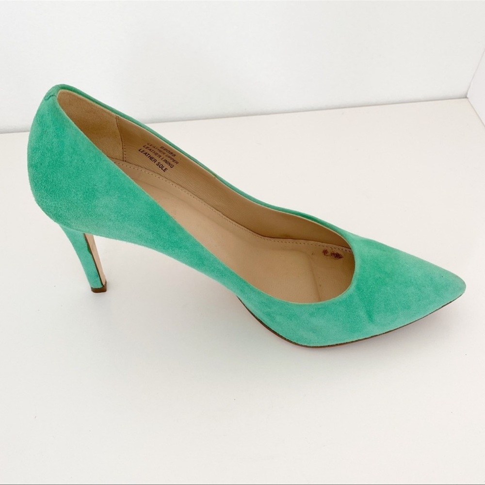 J.Crew Elsie suede pumps in light green Size 8.5
